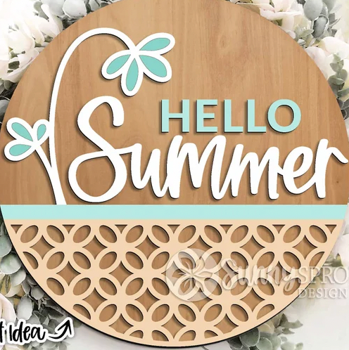 Hello Summer Patterned Bottom, Snow Drop Flower