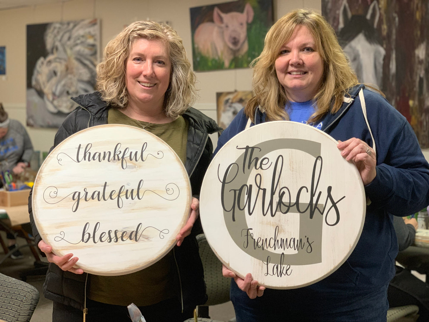 Wood Round Signs