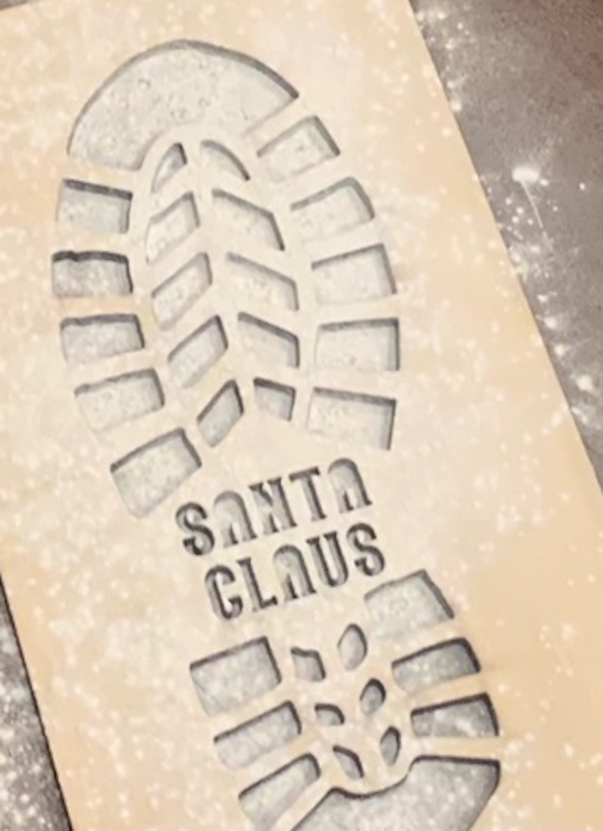 Santa boot prints stencil, boot stencil, Christmas magic, Santa boot –  Amanda's Crafty Creations