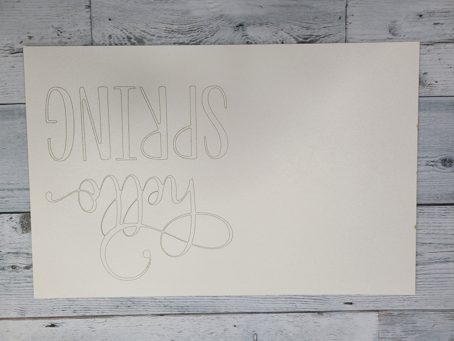 Hello Spring Floral Rectangle SVG Laser Ready File