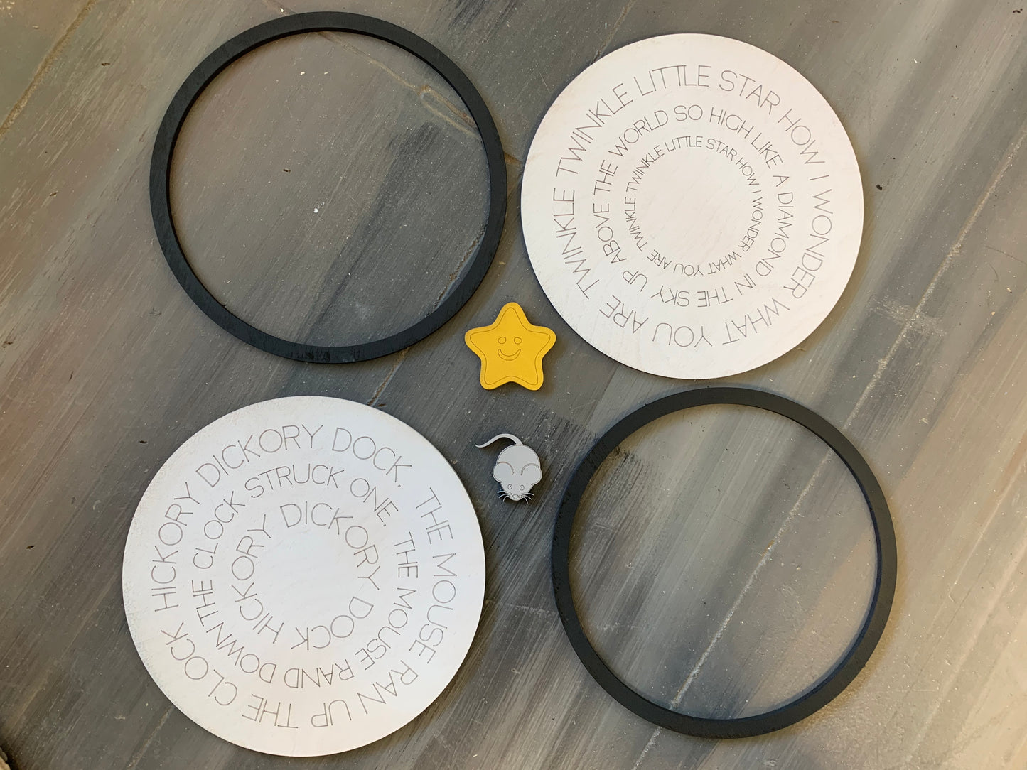 Layered Round Nursery Rhymes Laser Ready SVG File Glowforge