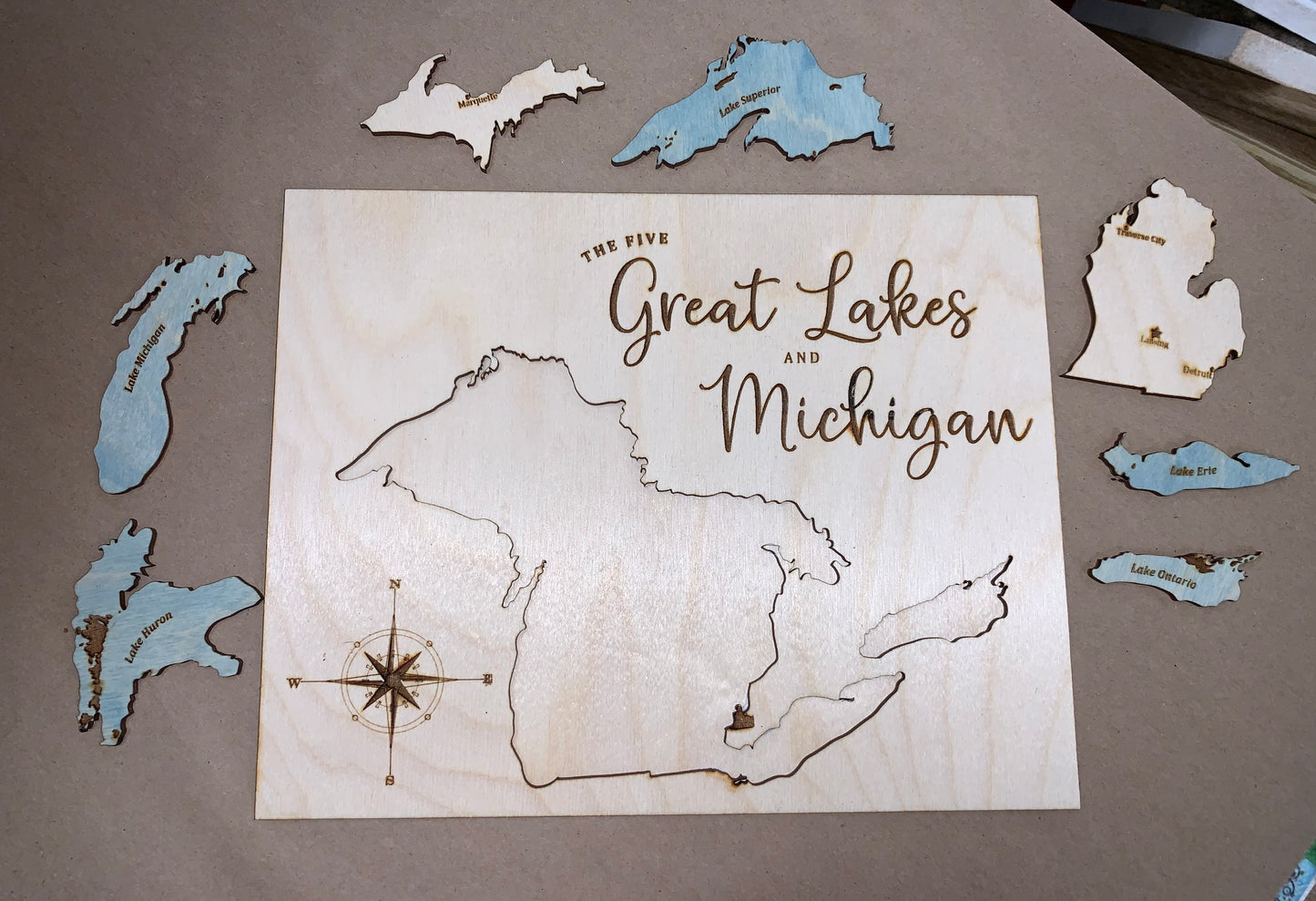 Michigan and the Five Great Lakes Puzzle