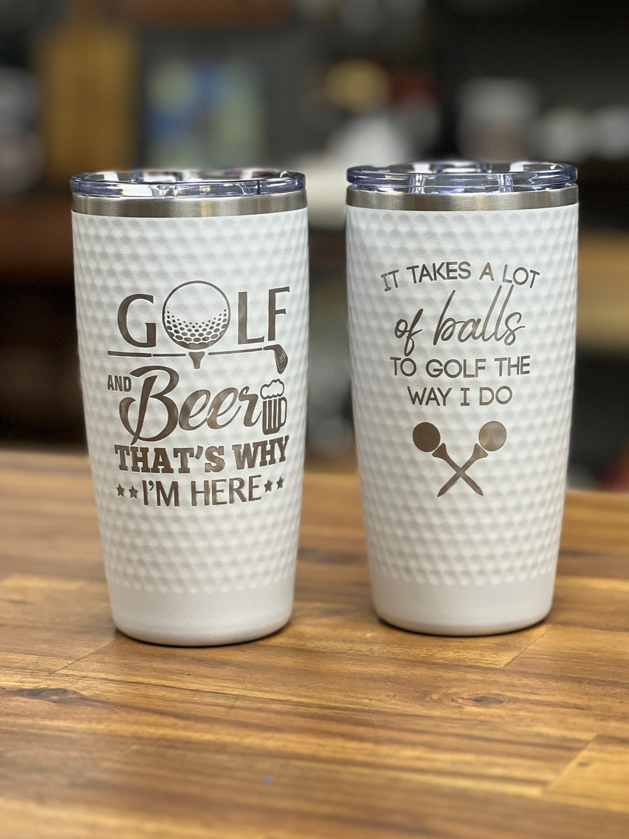 It Takes A Lot of Balls To Golf Like I Do - Golf Engraved YETI Tumbler