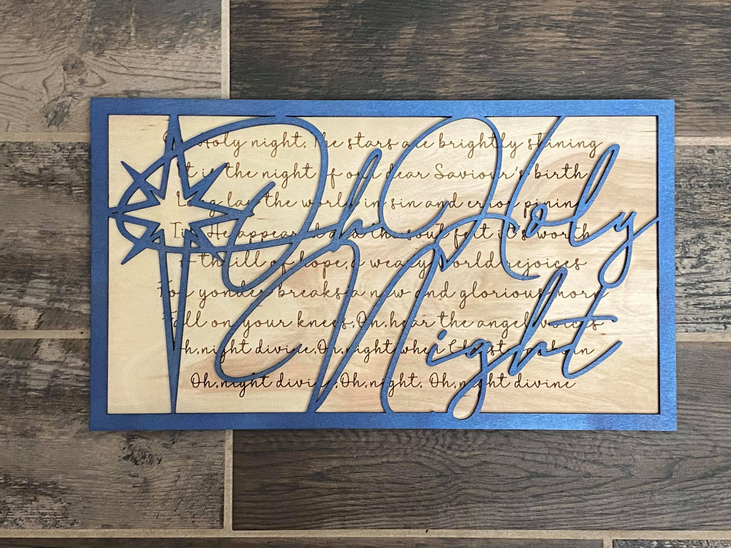 Oh Holy Night: Laser Cut Wood Wall Decor