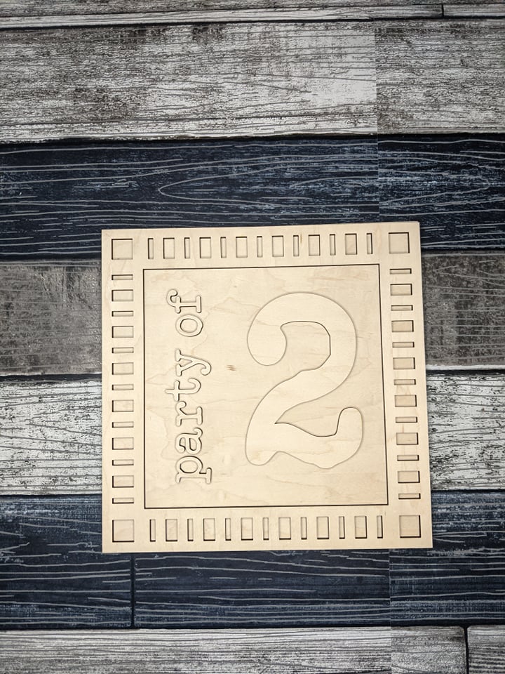 Set of 3 Decorative Frames + Party of Family Sign Options SVG Laser Ready File