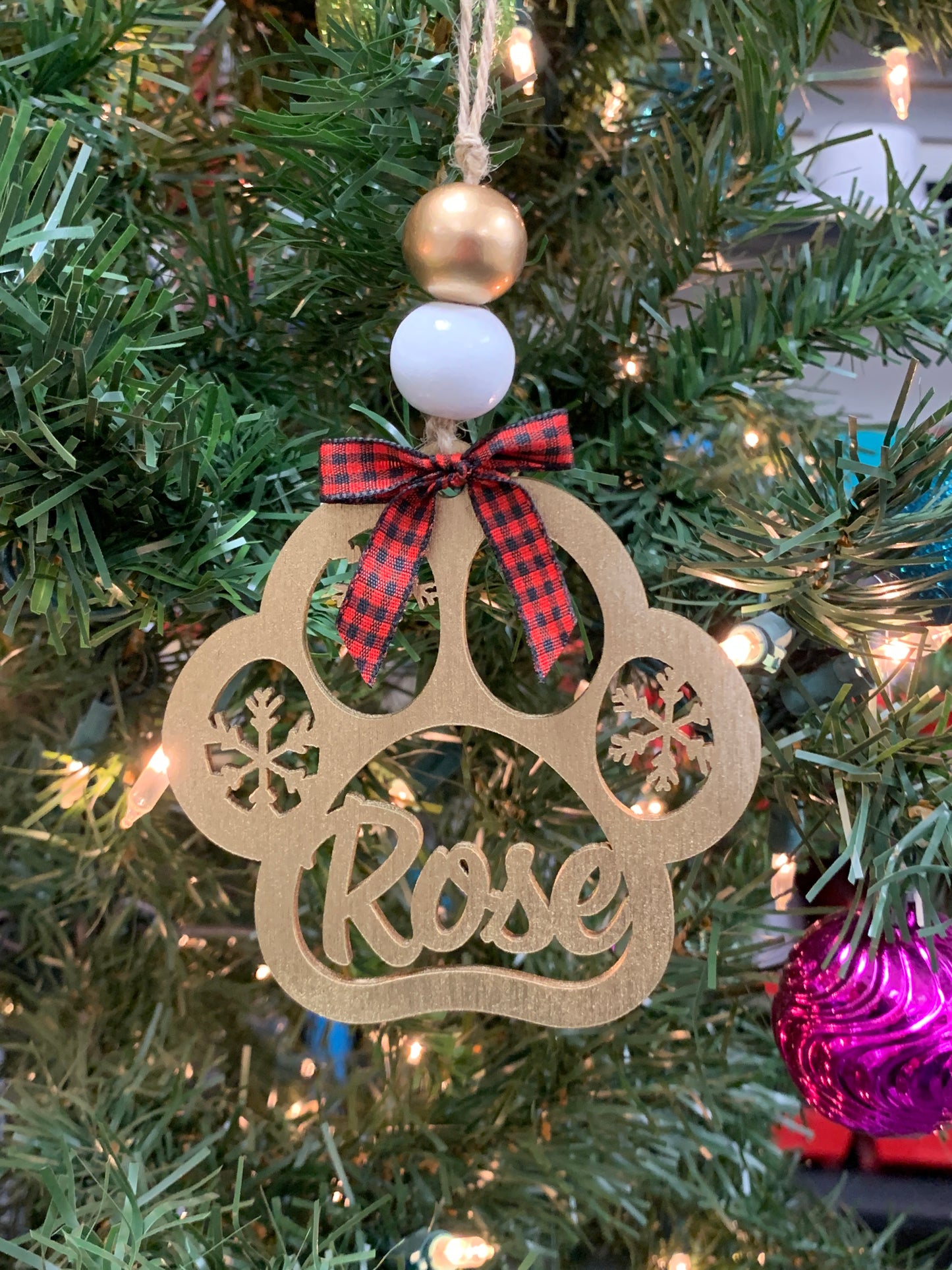 Personalized Holiday Paw Print