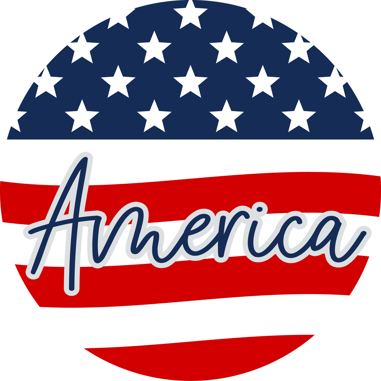 American Round Flag Door Hanger