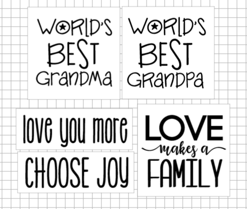 Take Home Mini Signs: Family (choose 2)