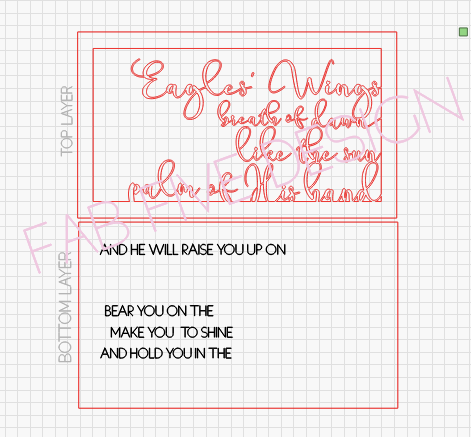 Layered Quote: Eagles' Wings SVG Laser File GLOWFORGE ready
