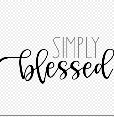 SVG Digital File: Simply Blessed