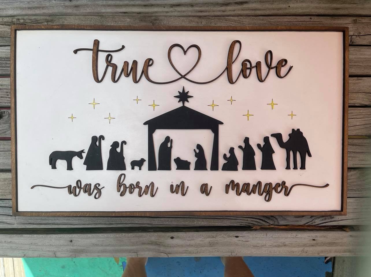 True Love Found in A Manger Christmas SVG Laser Ready File Glowforge