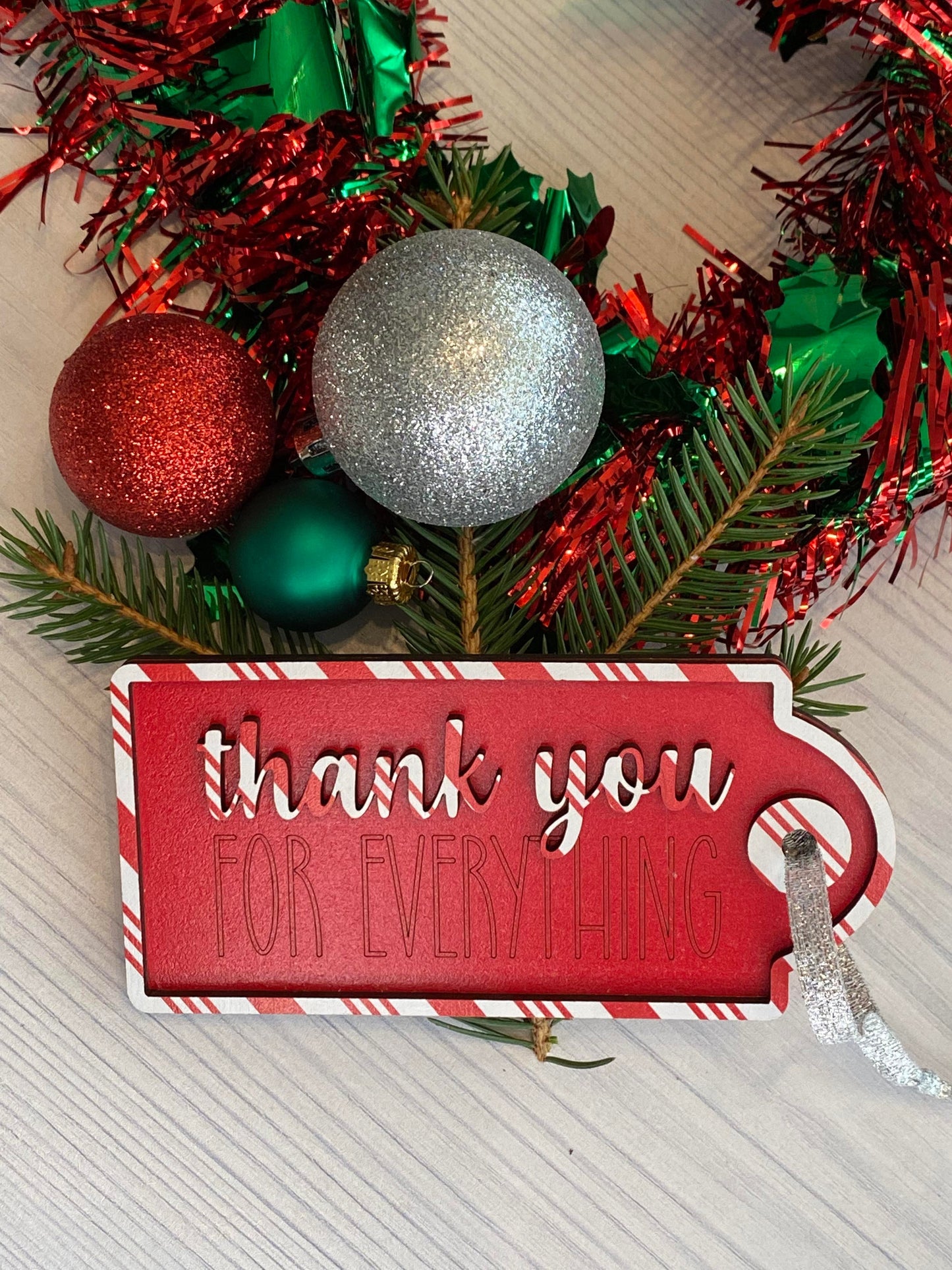 Thank You Teacher Bus Driver Postman Ornaments Gift Tags Set of 4 SVG Laser Ready File Holiday