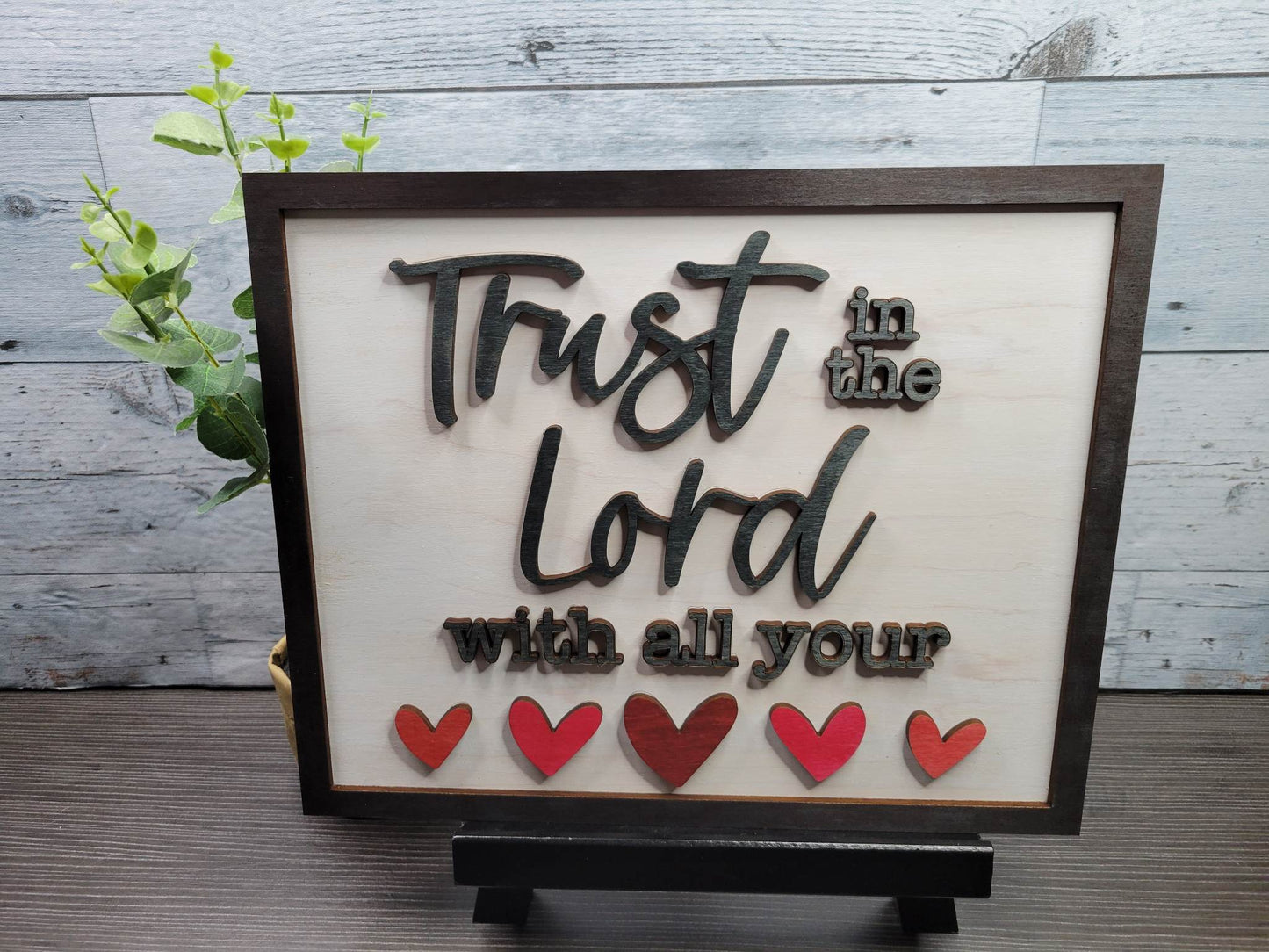 Trust in the Lord with All your Heart SVG Laser Ready File Glowforge