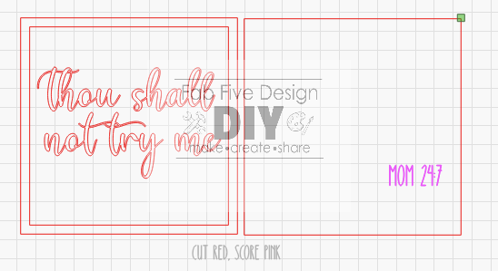 Layered Words Mini Signs:Thou Shall Not Try Me Mom 24:7