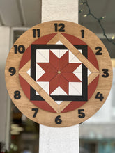 Load image into Gallery viewer, SVG File: Barn Quilt Clock (LARGE BED LASER FILE) Laser Ready