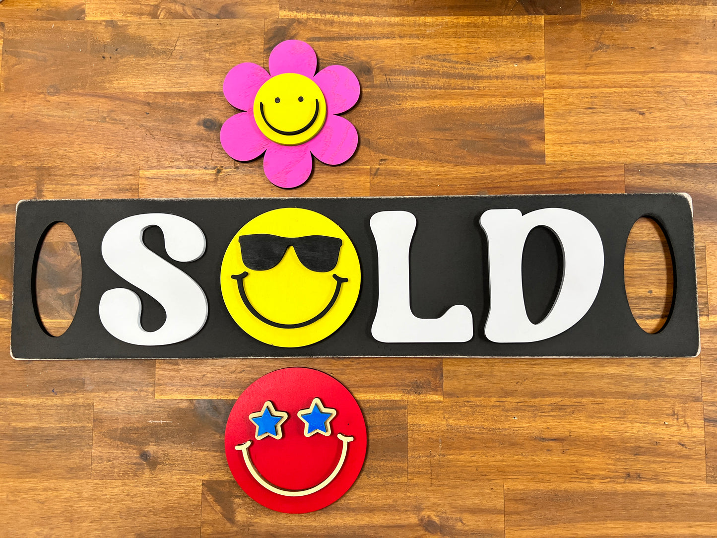 Interchangeable SOLD Sign for Realtor Laser Ready SVG File Two Sizes Big and Small Lasers