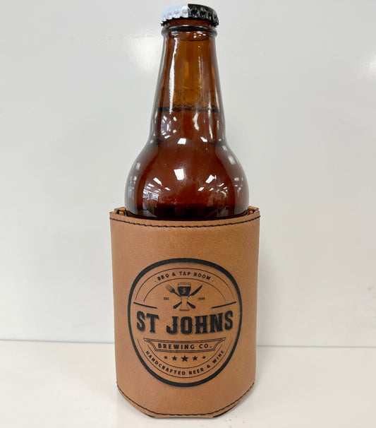 Faux Leather Can/Bottle Coozie