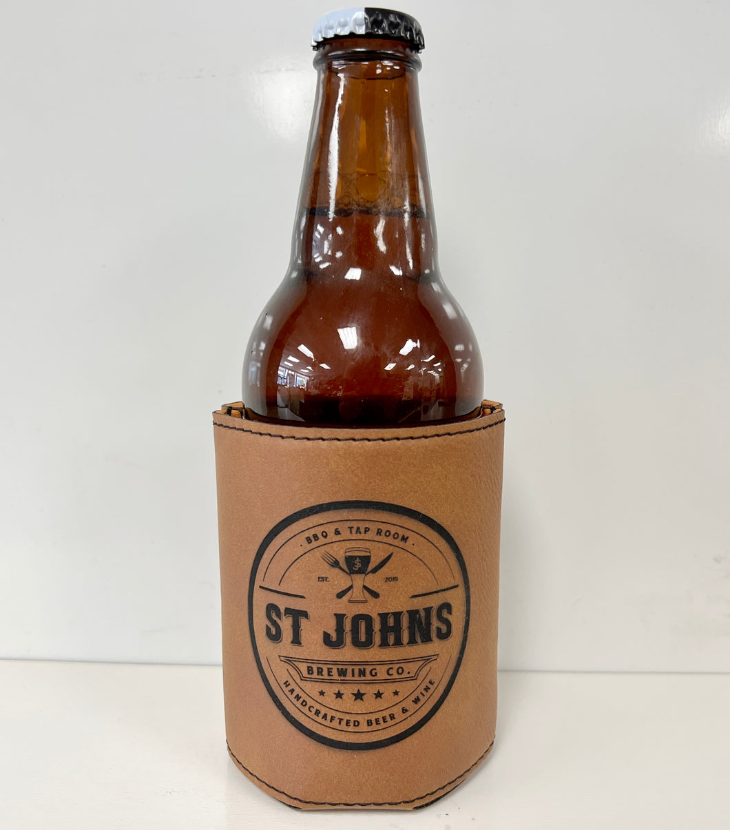 Faux Leather Can/Bottle Coozie