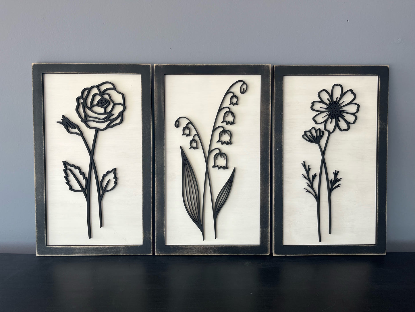 Birth Flower Home Decor DIY Signs