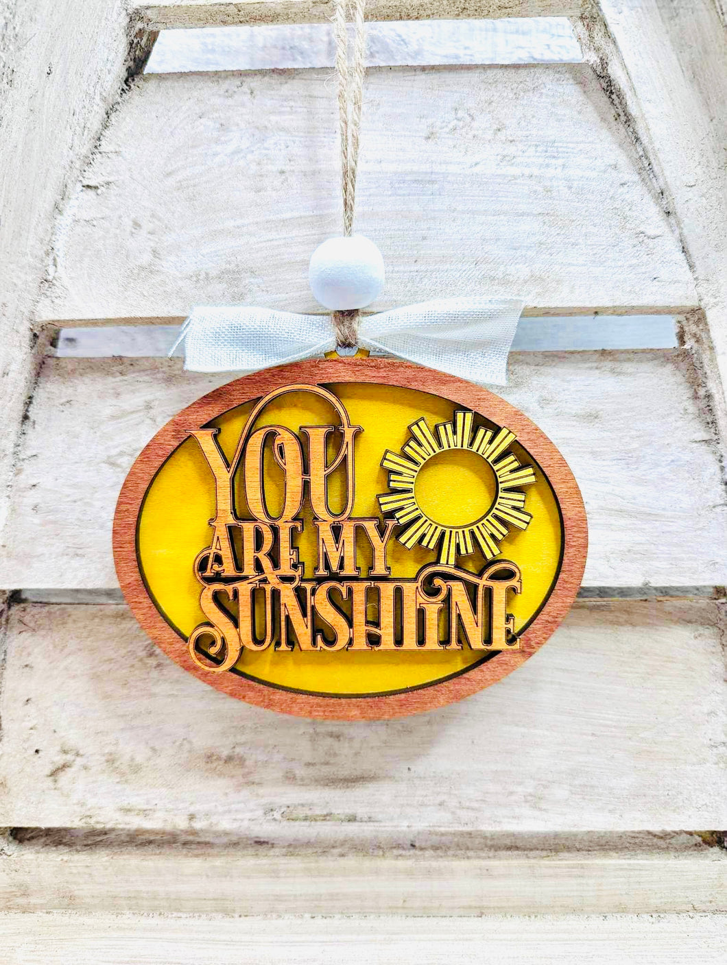 Ornament SVG File Glowforge Ready Laser: You Are My Sunshine, My Only Sunshine