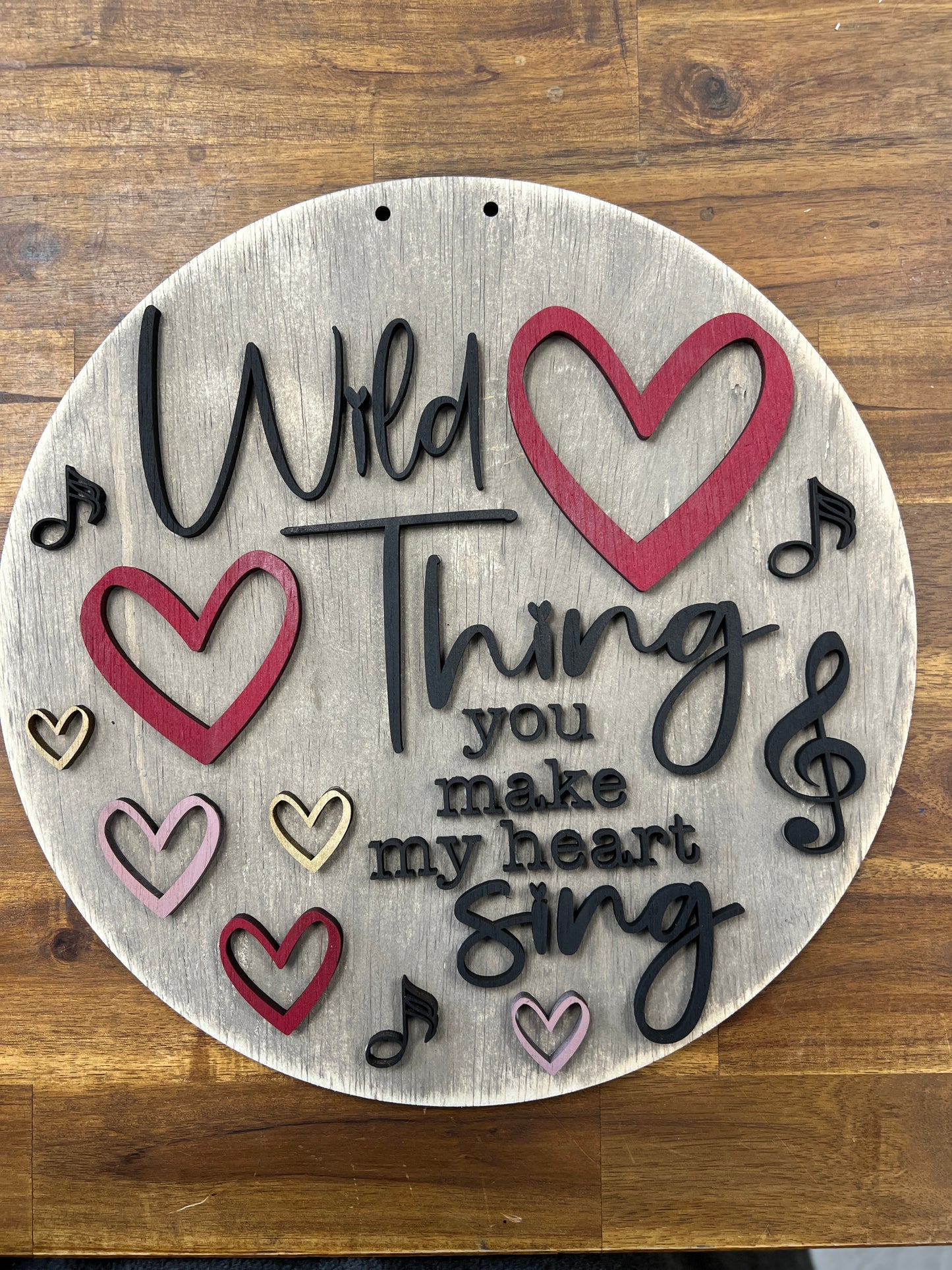 Wild Thing You Make My Heart Sign Door Hanger DIY