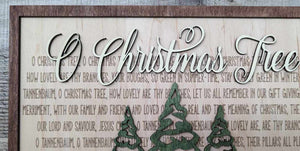 Layered Christmas Carol: O Christmas Tree SVG Laser Ready FILE