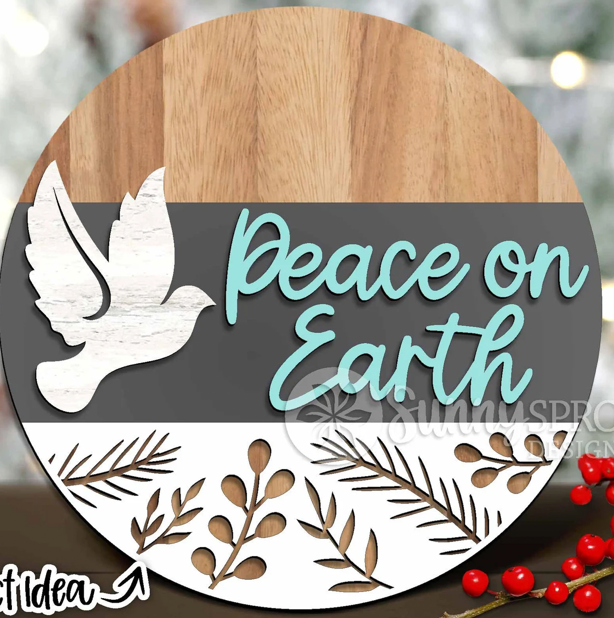 Peace on Earth Door Hanager