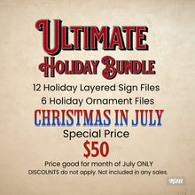 Load image into Gallery viewer, Ultimate Holiday Bundle Laser Ready SVG Files Glowforge Laser Engravers