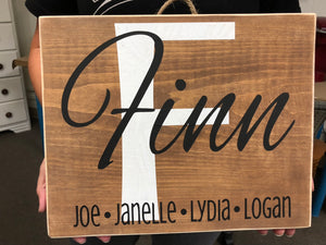 Family Name Signs: Last Name Initial