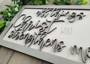 Layered Quote: Philippians 4 13 All things through Christ