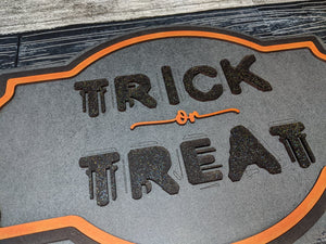 Halloween Duo Trick or Treat SVG File Laser Ready Double Framed Glowforge