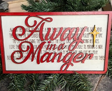 Load image into Gallery viewer, Layered Christmas Carol: Away in a Manger Little Lord Jesus SVG FILE Laser Cut Glowforge