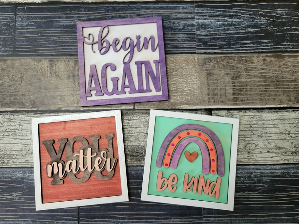 12 Days of Inspiration: Layered Mini Signs SVG Laser Ready