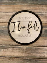 Load image into Gallery viewer, Love Fall Round Sign Duo Shiplap SVG Glowforge Laser Ready File