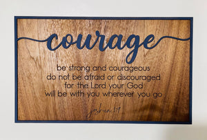 Layered Quotes: Courage Joshua 1:9 GLOWFORGE READY DIGITAL FILE