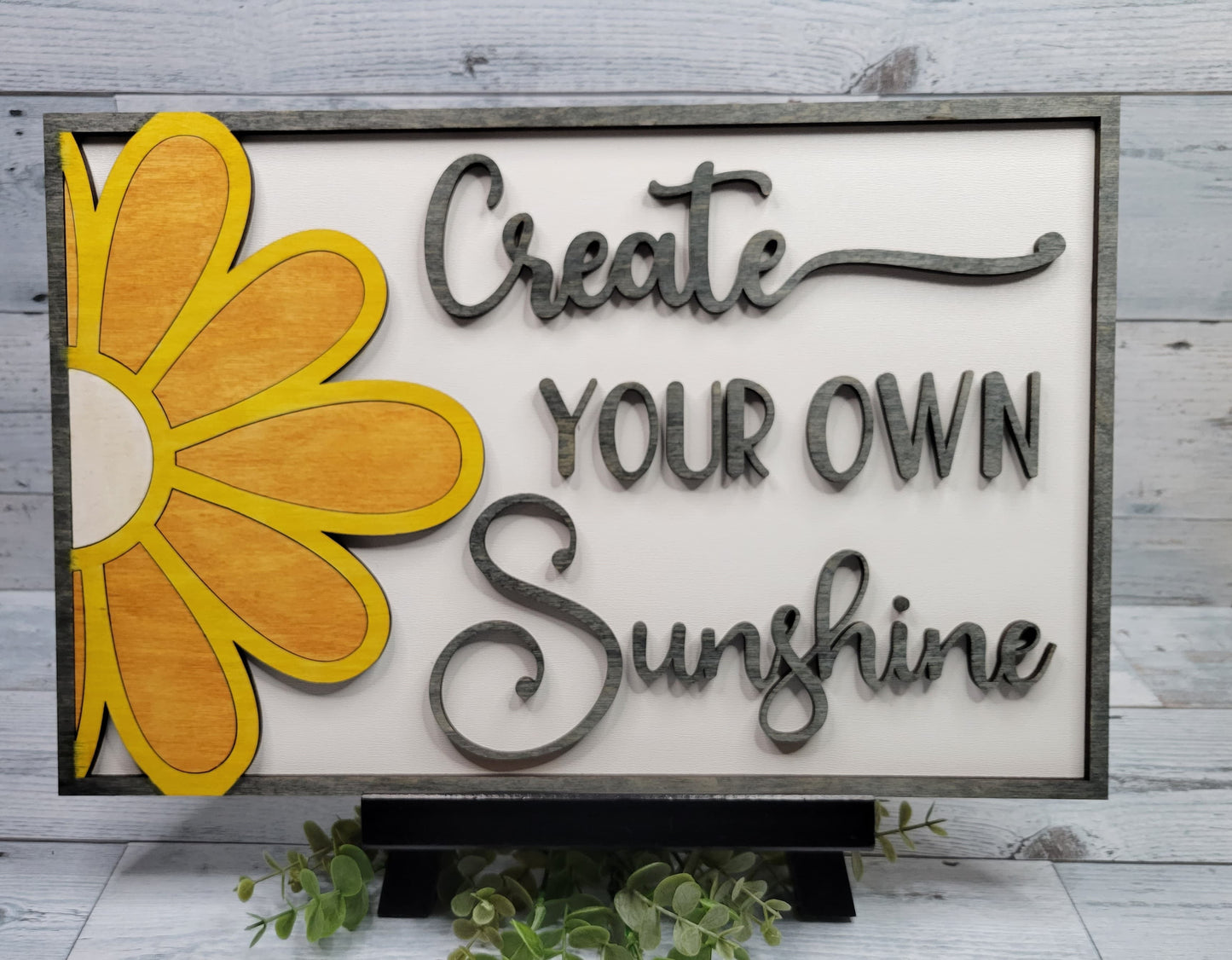 Create Your Own Sunshine SVG Layered Sign with Daisy Glowforge Ready