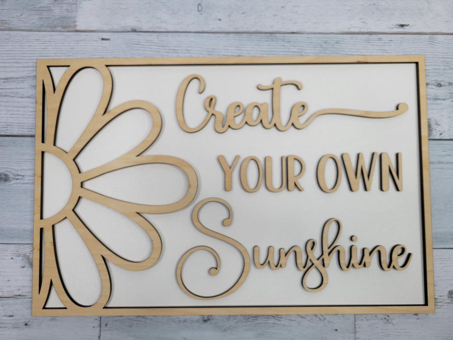 Create Your Own Sunshine SVG Layered Sign with Daisy Glowforge Ready
