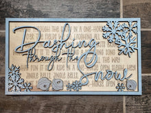Load image into Gallery viewer, Dashing Through the Snow: Laser Cut Wood Wall Decor