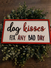 Load image into Gallery viewer, Framed Laser Sign: Dog Kisses SVG Laser Ready File