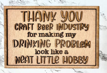 Load image into Gallery viewer, Layered Sign and Keychains: Craft Beer Hobby SVG File Laser Ready Glowforge