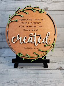 Perhaps This is the Moment for which You Were Created Esther 4:14 SVG Laser Ready File