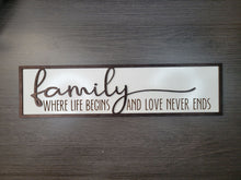 Load image into Gallery viewer, Family Where Life Begins and Love Never Ends SVG Laser Ready File