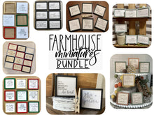 Load image into Gallery viewer, Farmhouse Minis BUNDLE 45 Designs SVG Laser Ready Files