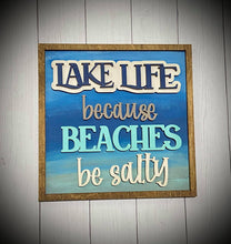 Load image into Gallery viewer, Lake Life Beaches be Salty SVG Laser Ready Glowforge Thunder File