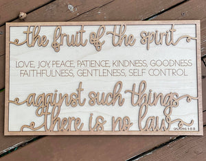 Layered Quotes: Fruit of the Spirit Galatians Laser Ready SVG File