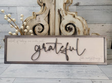 Load image into Gallery viewer, Layered Fall Thanksgiving Thankful Grateful DUO SVG Home Decor Shelf Sitter Sign