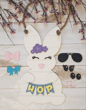 Load image into Gallery viewer, HOP: Easter Bunny Shiplap Bunny Door Hanger