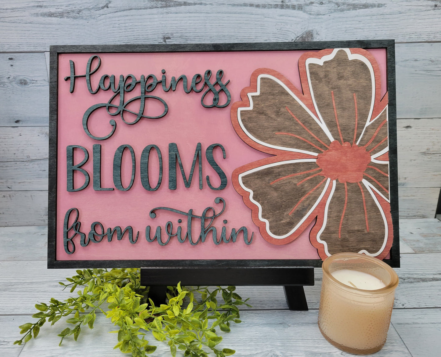 Happiness Blooms from Within SVG Laser Ready File
