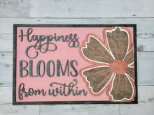 Load image into Gallery viewer, Happiness Blooms from Within SVG Laser Ready File