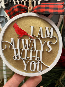 Christmas Ornament SVG File Glowforge Ready Laser: Always With You